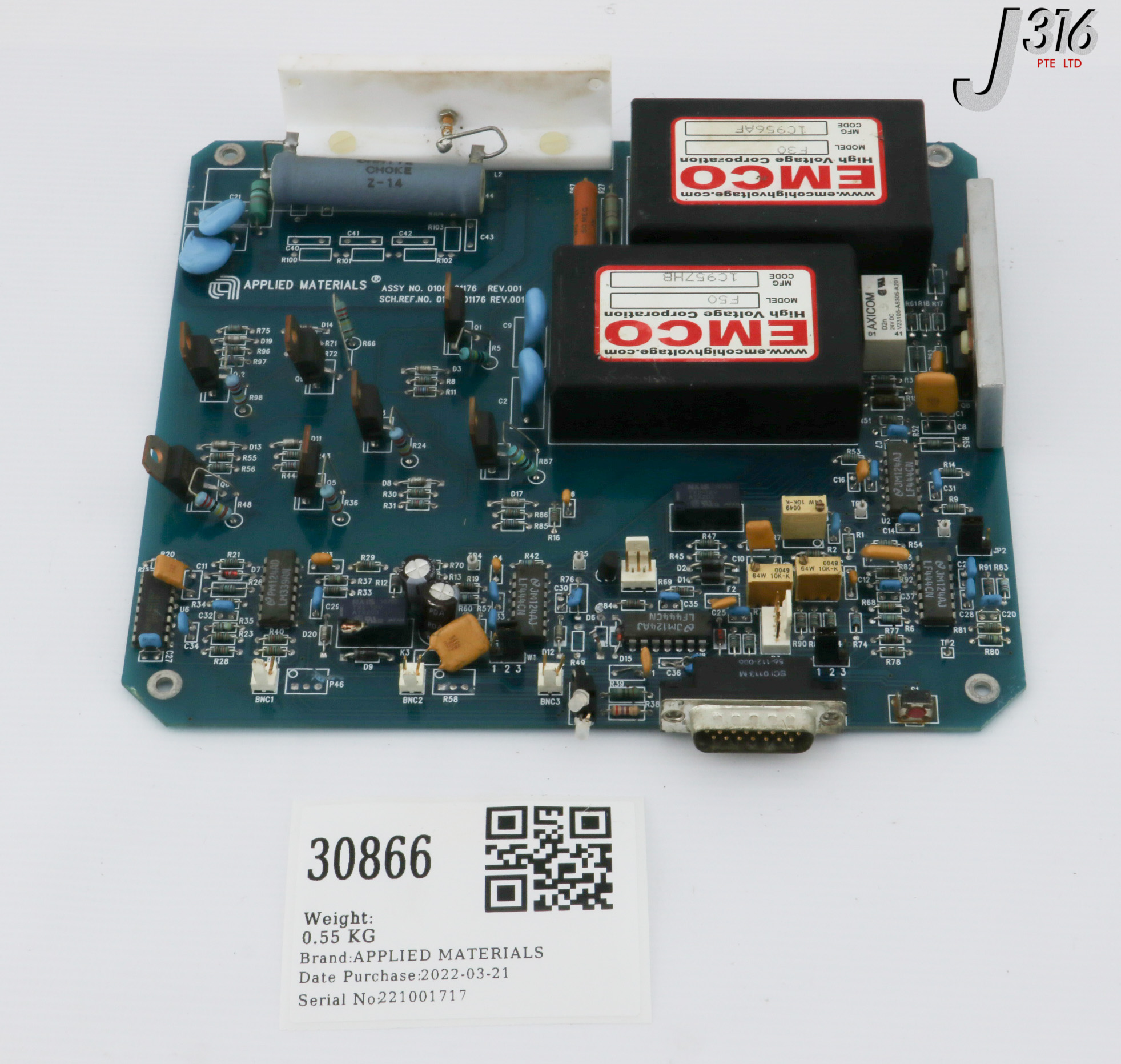Needs 30866 APPLIED MATERIALS PCB ASSY, NEG HV MODULE CNTRL (PARTS) 0100